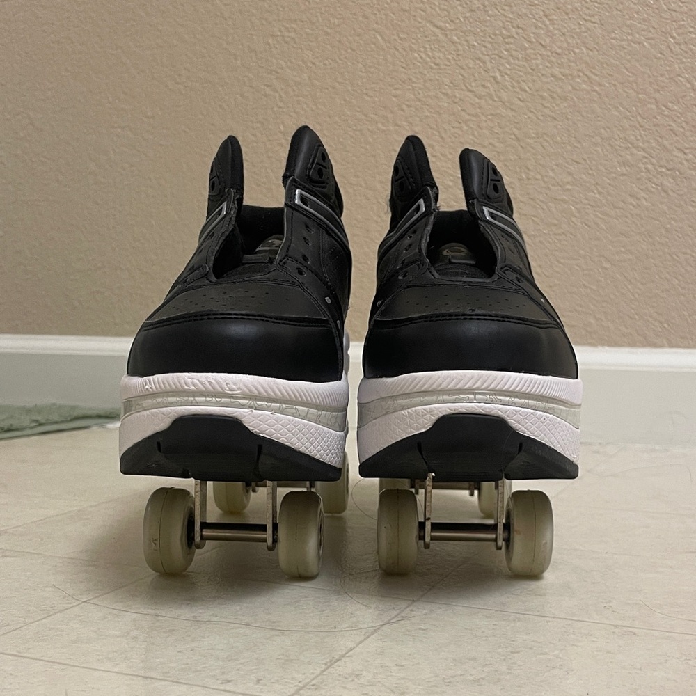 Black and White Quad Roller Skates